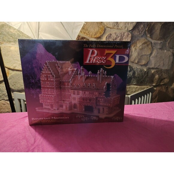 NEW Milton Bradley Puzz 3D Bavarian Mansion 418 Piece Puzzle Sealed Wrebbit Toys - Picture 1 of 6
